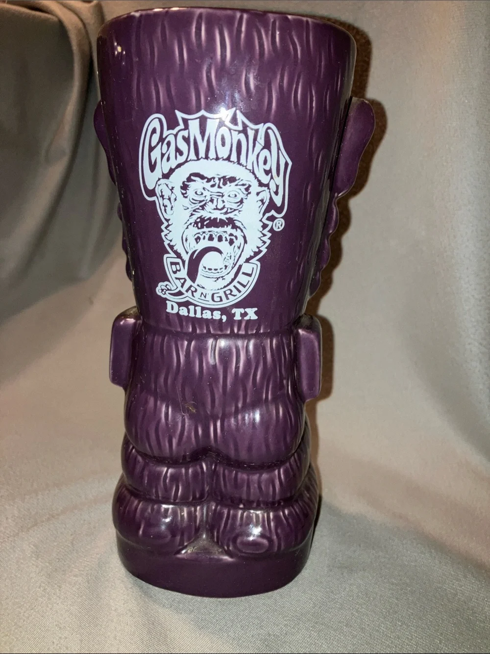 Purple Tiki Ceramic Vase - Decorative Home Accent